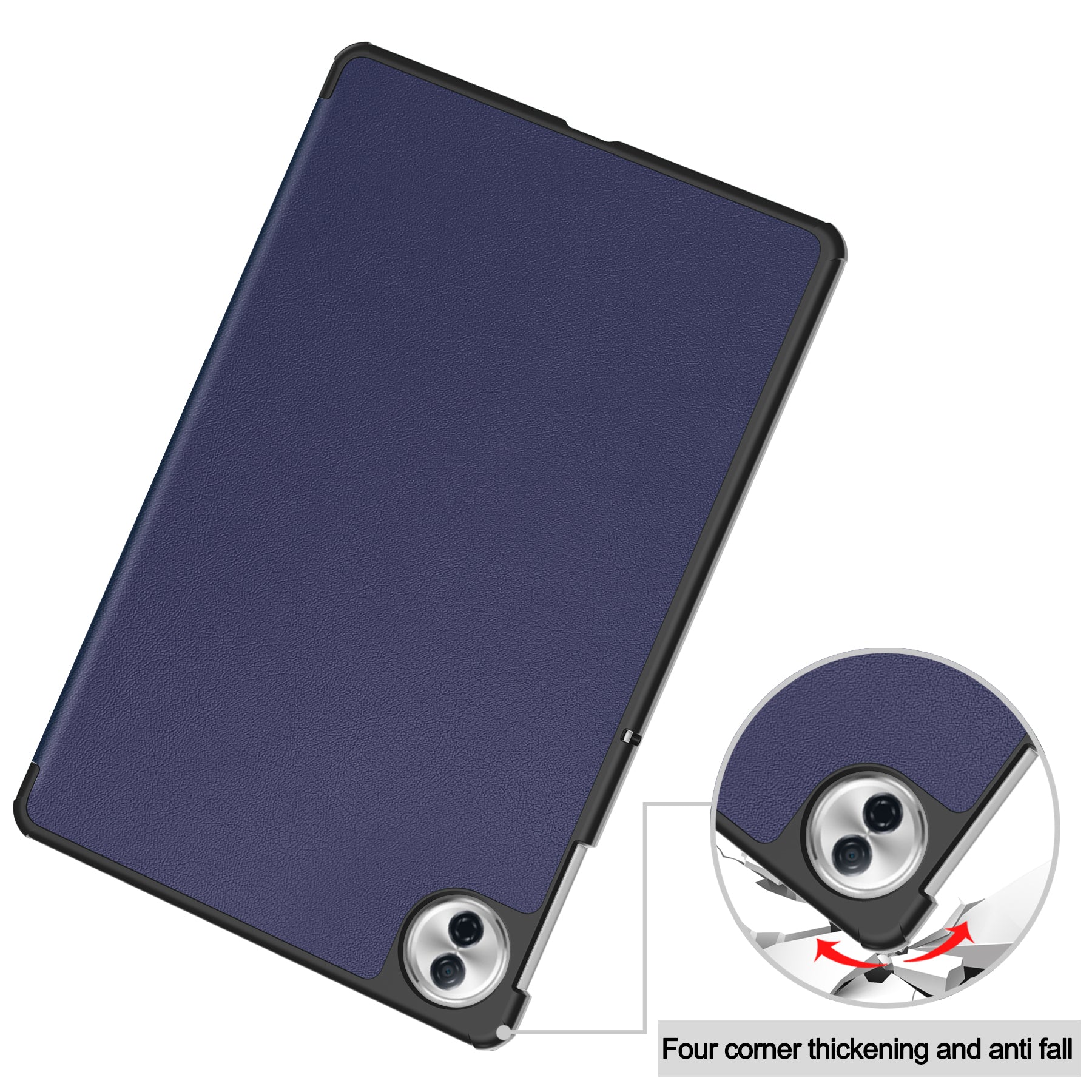 KST Tri-fold PU Leather Case for HONOR Pad 10 12.1-inch [Navy]