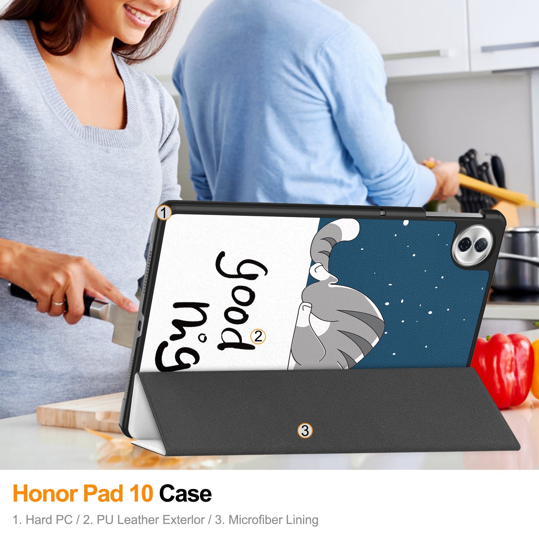 Honor Pad 10  (12.1-inch 2025) Designer Tri-Fold Case [LazyCat]