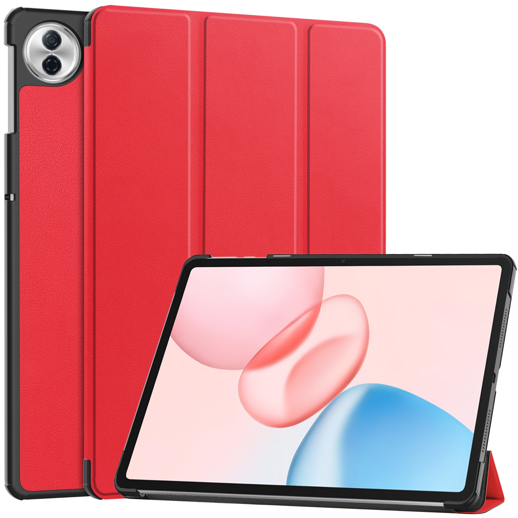 KST Tri-fold PU Leather Case for HONOR Pad 10 12.1-inch [Red]
