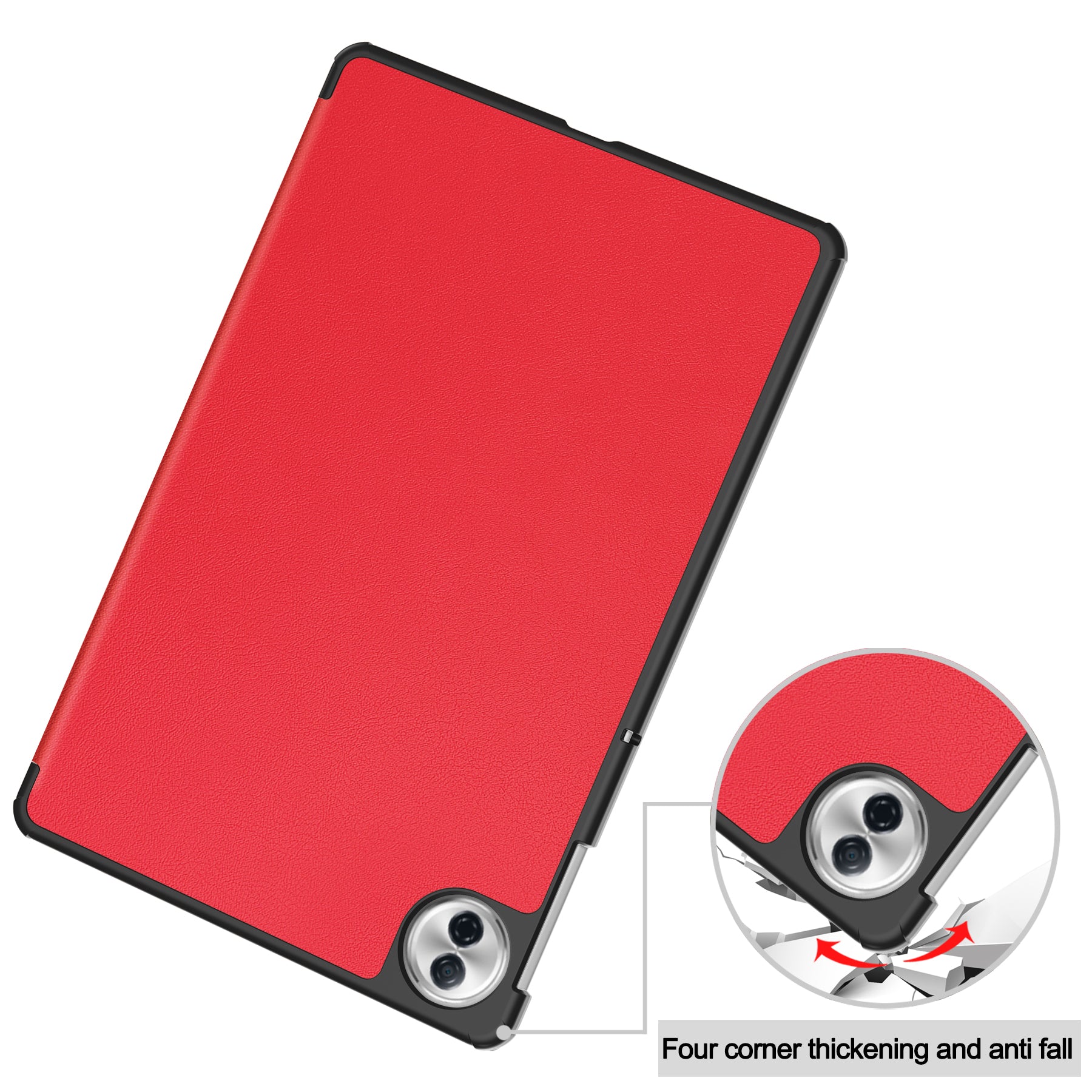 KST Tri-fold PU Leather Case for HONOR Pad 10 12.1-inch [Red]