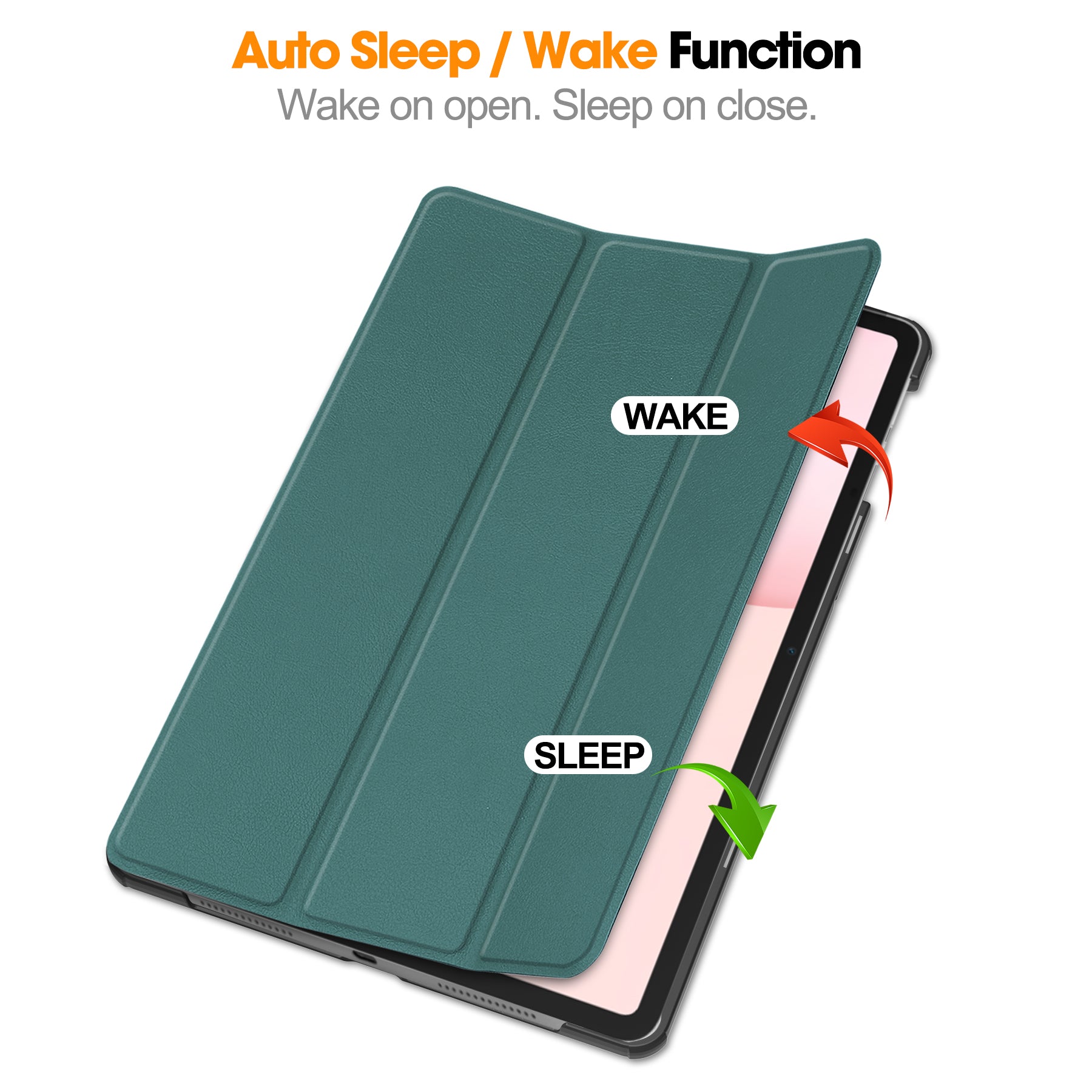 KST Tri-fold PU Leather Case for HONOR Pad 10 12.1-inch [Teal]