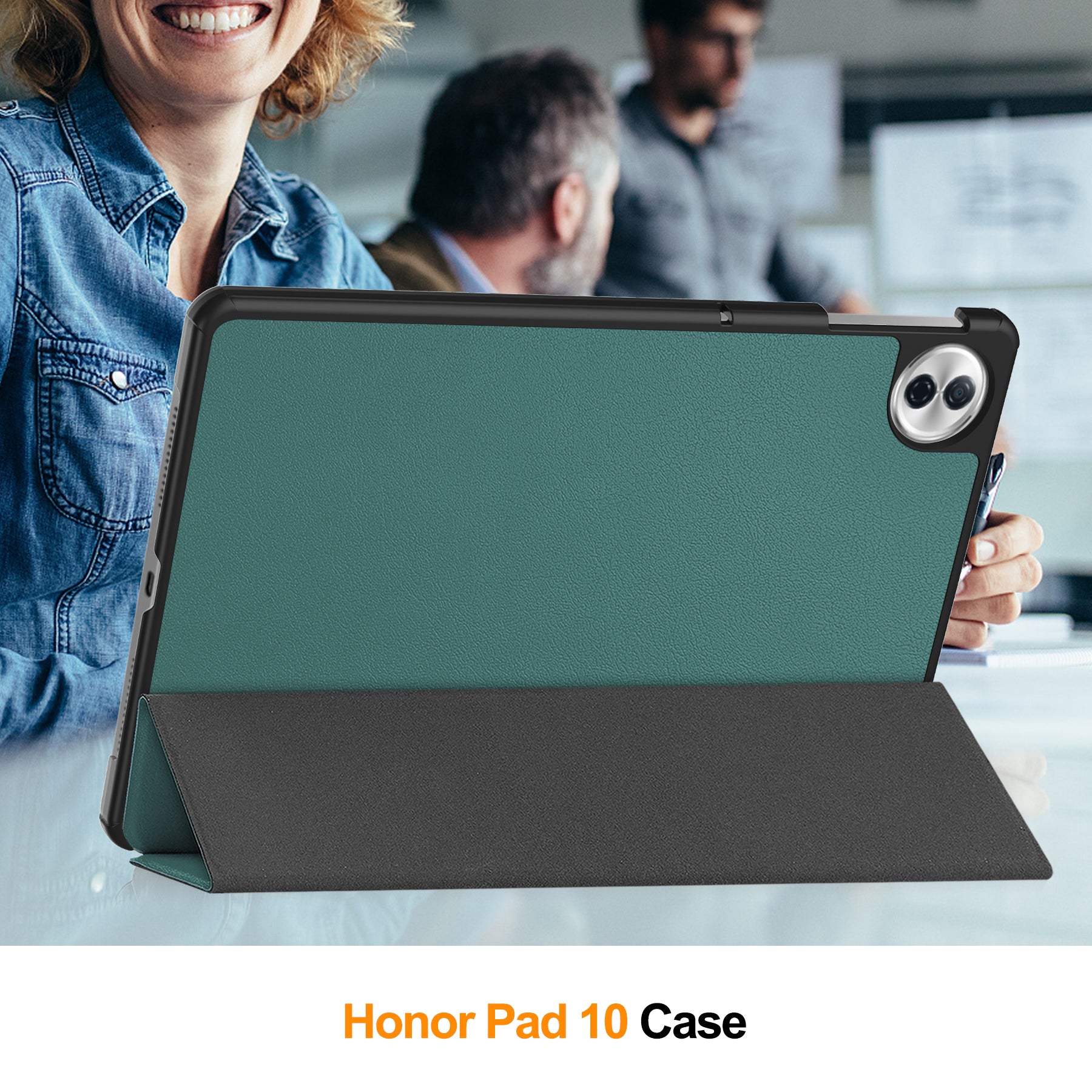 KST Tri-fold PU Leather Case for HONOR Pad 10 12.1-inch [Teal]
