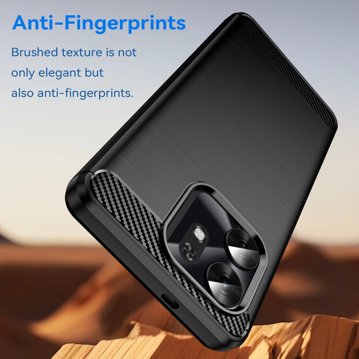 Honor X6D 5G Carbon Fibre TPU Case Slim Shockproof Cover [Black]