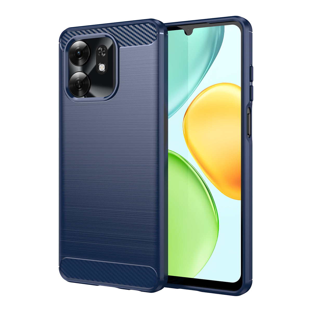 Honor X6D 5G Carbon Fibre TPU Case Slim Shockproof Cover [Navy]