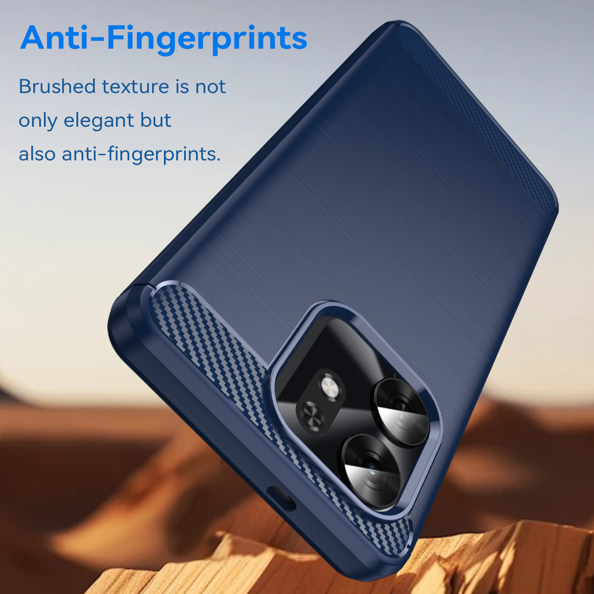 Honor X6D 5G Carbon Fibre TPU Case Slim Shockproof Cover [Navy]