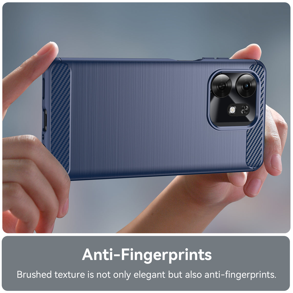 Honor X6D 5G Carbon Fibre TPU Case Slim Shockproof Cover [Navy]