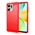 Honor X6D 5G Carbon Fibre TPU Case Slim Shockproof Cover [Red] - Red