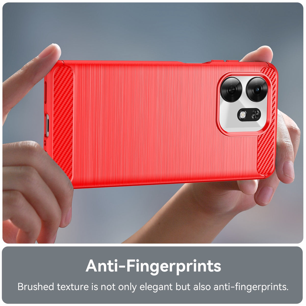 Honor X6D 5G Carbon Fibre TPU Case Slim Shockproof Cover [Red]