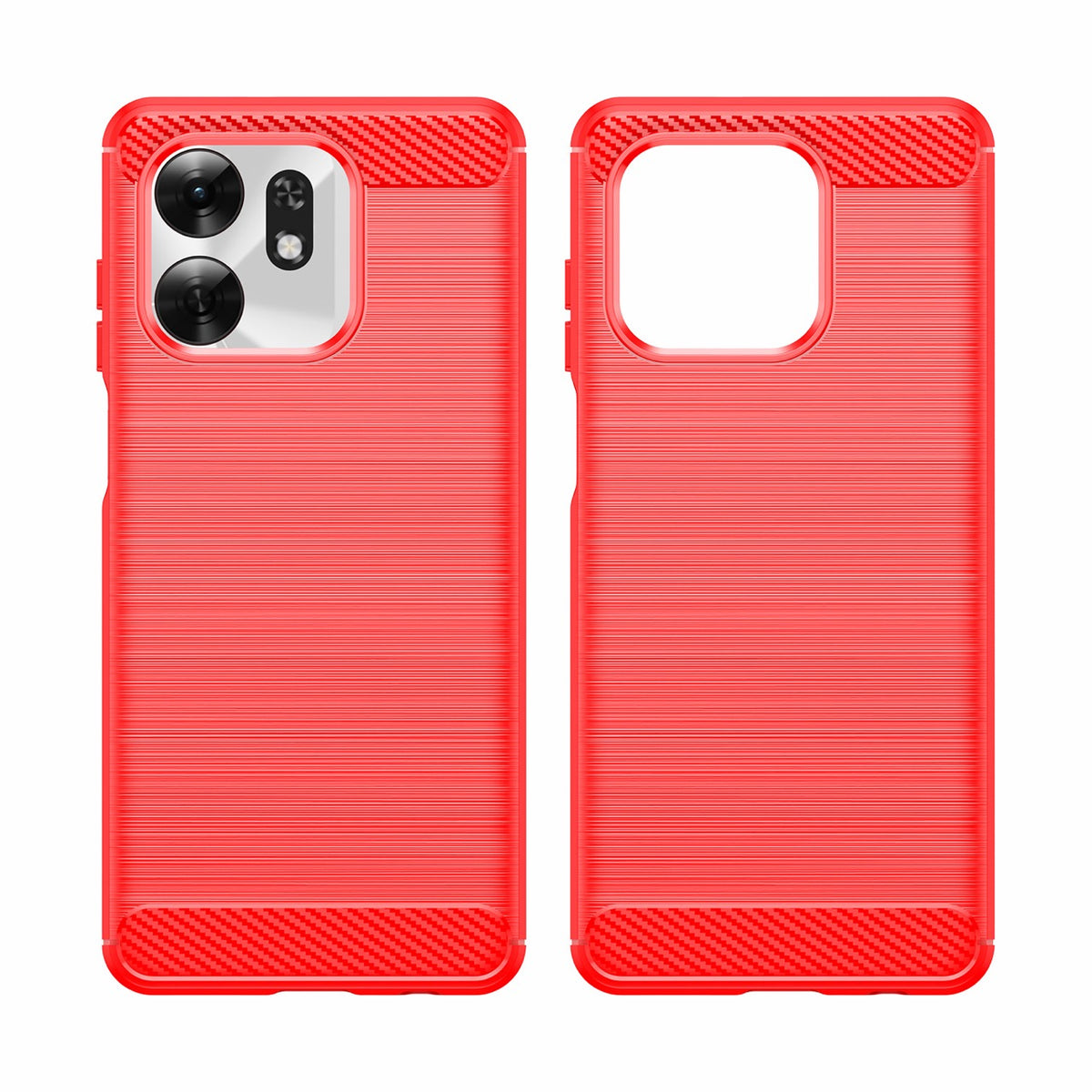 Honor X6D 5G Carbon Fibre TPU Case Slim Shockproof Cover [Red]