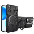 Honor X6D 5G Ring Kickstand Case w/ Camera Cover [Black] - Black