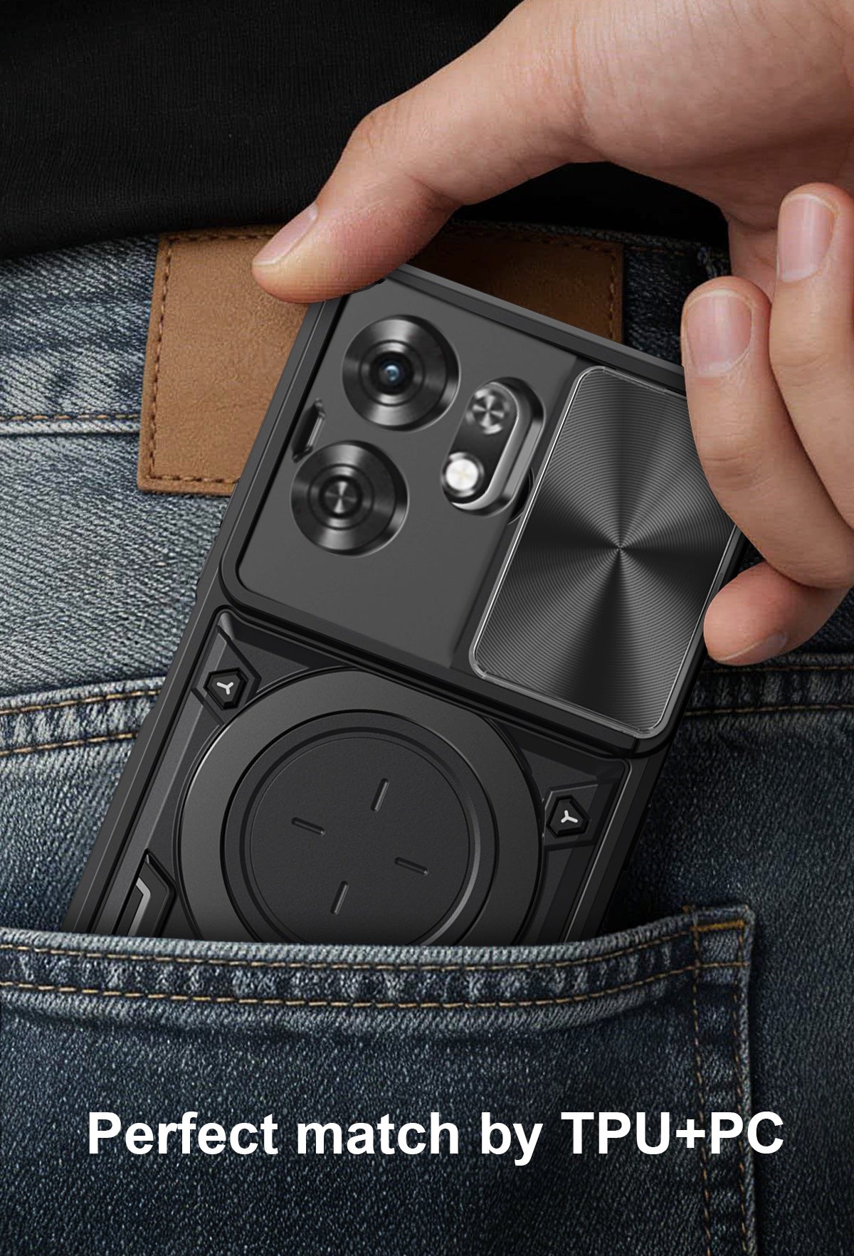 Honor X6D 5G Ring Kickstand Case w/ Camera Cover [Rose Gold]