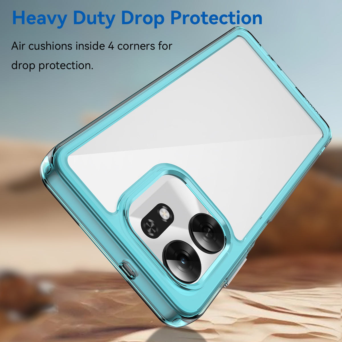 Honor X6D 5G Soft TPU Bumper Shockproof Cover Case [Clear Blue]