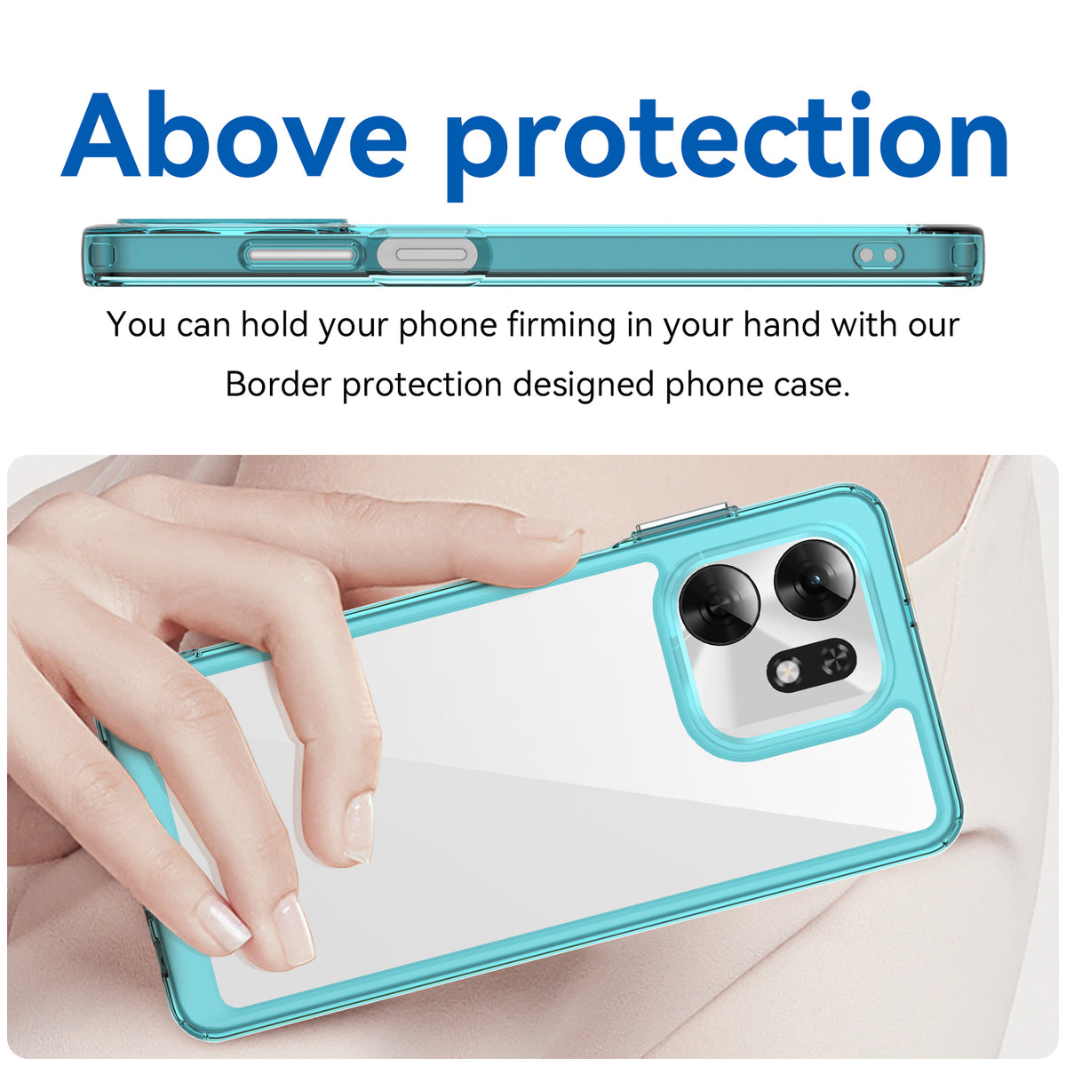 Honor X6D 5G Soft TPU Bumper Shockproof Cover Case [Clear Blue]