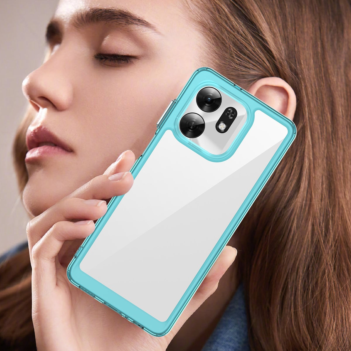 Honor X6D 5G Soft TPU Bumper Shockproof Cover Case [Clear Blue]