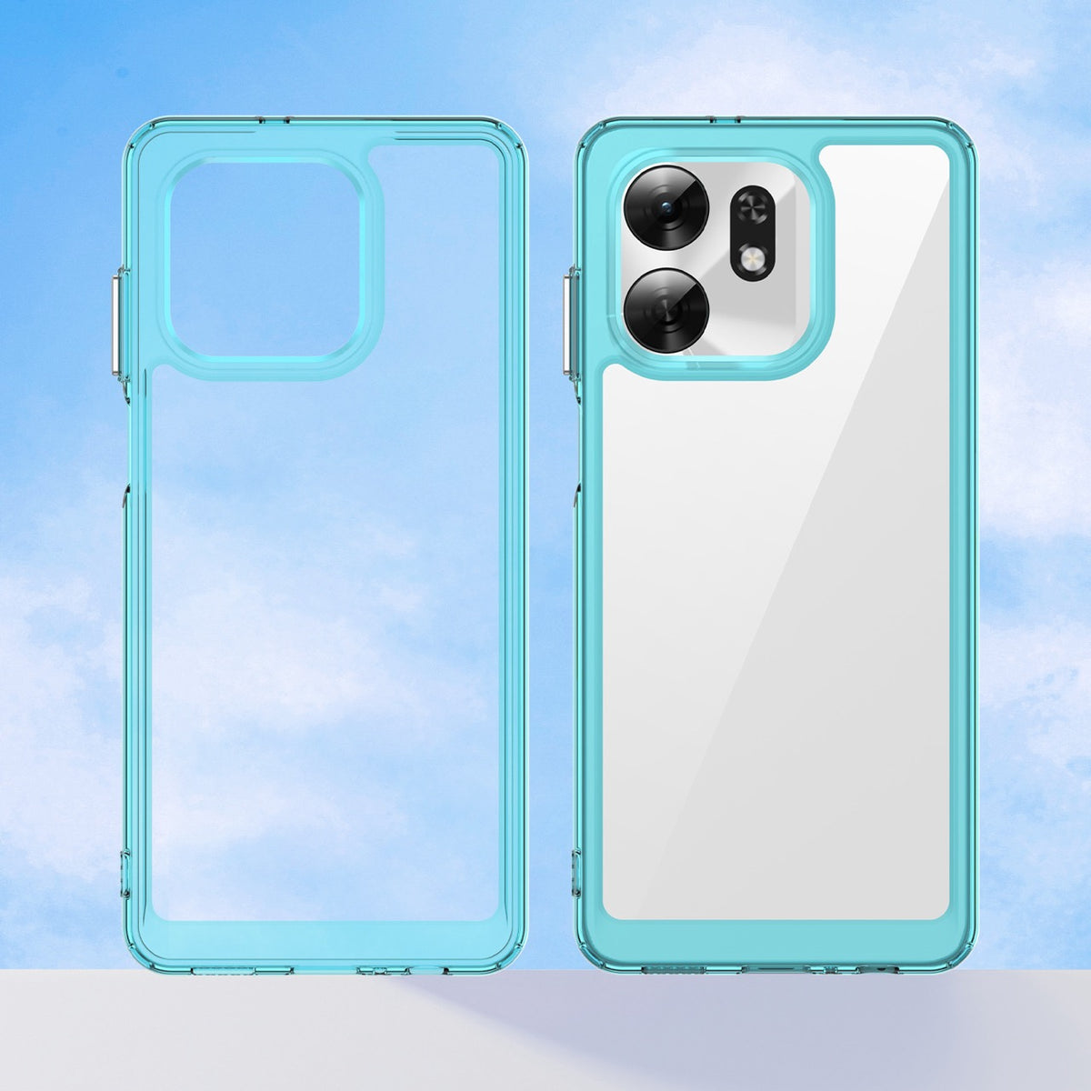Honor X6D 5G Soft TPU Bumper Shockproof Cover Case [Clear Blue]