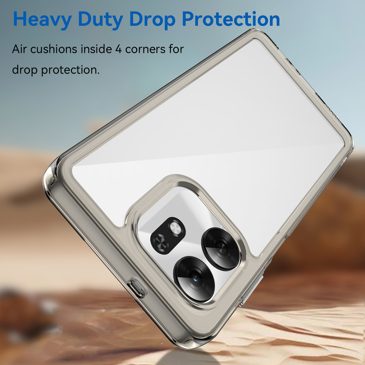 Honor X6D 5G Soft TPU Bumper Shockproof Cover Case [Clear Grey]