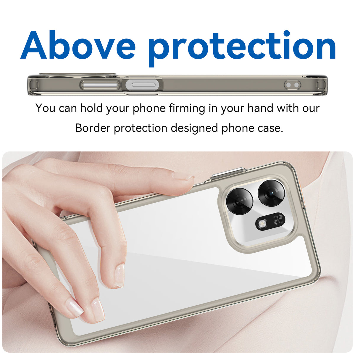 Honor X6D 5G Soft TPU Bumper Shockproof Cover Case [Clear Grey]