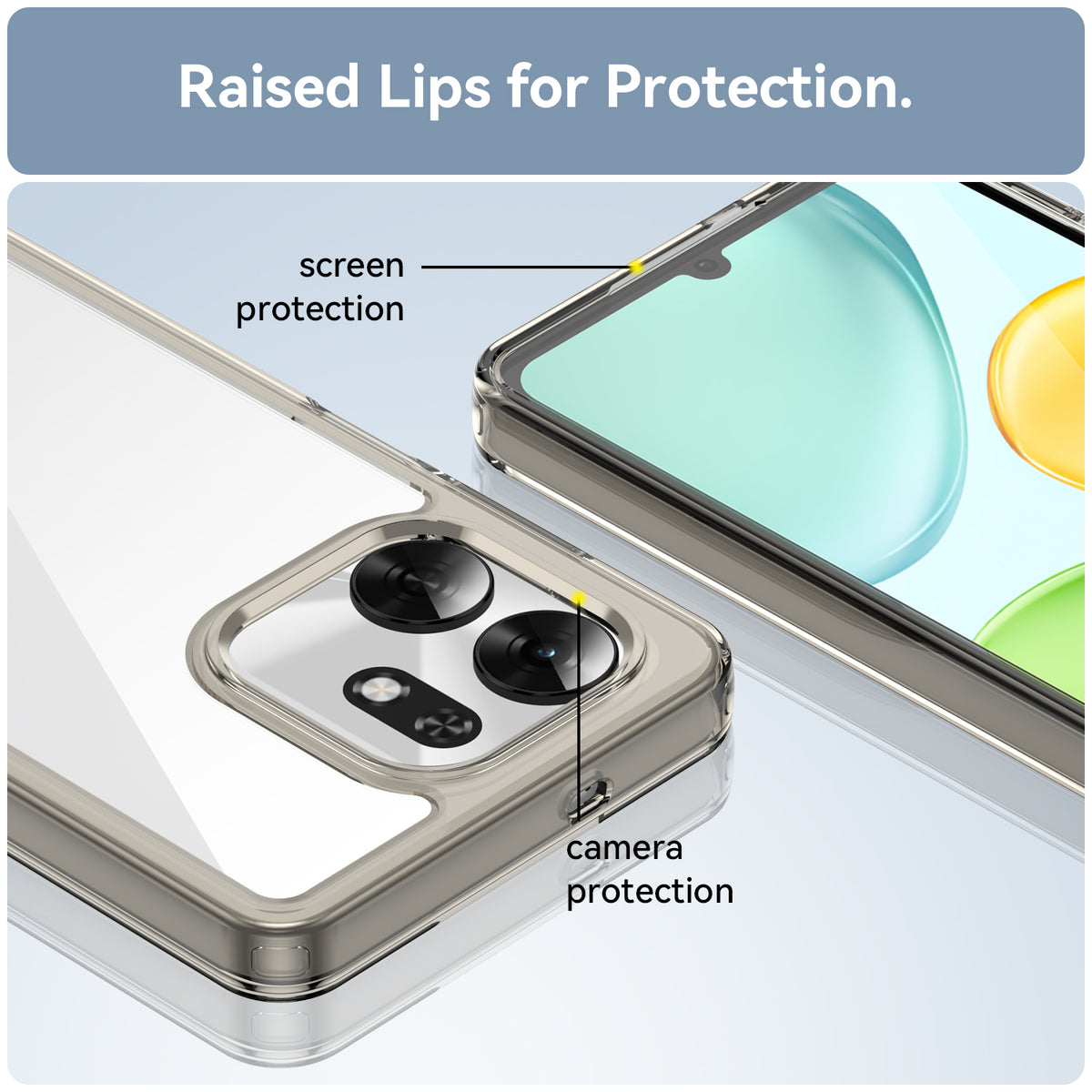 Honor X6D 5G Soft TPU Bumper Shockproof Cover Case [Clear Grey]