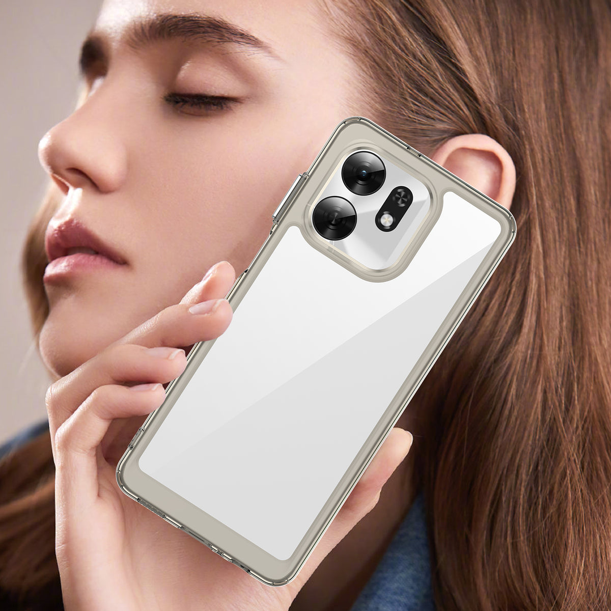 Honor X6D 5G Soft TPU Bumper Shockproof Cover Case [Clear Grey]