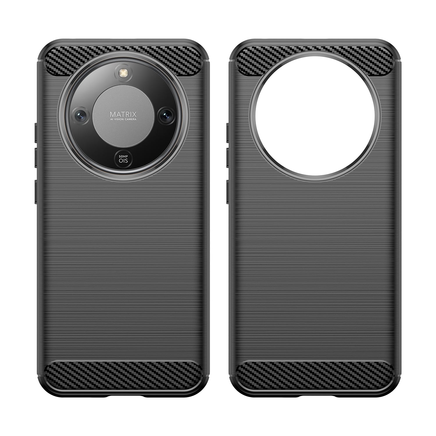 Honor X9d 5G Carbon Fibre TPU Case Slim Shockproof Cover Black