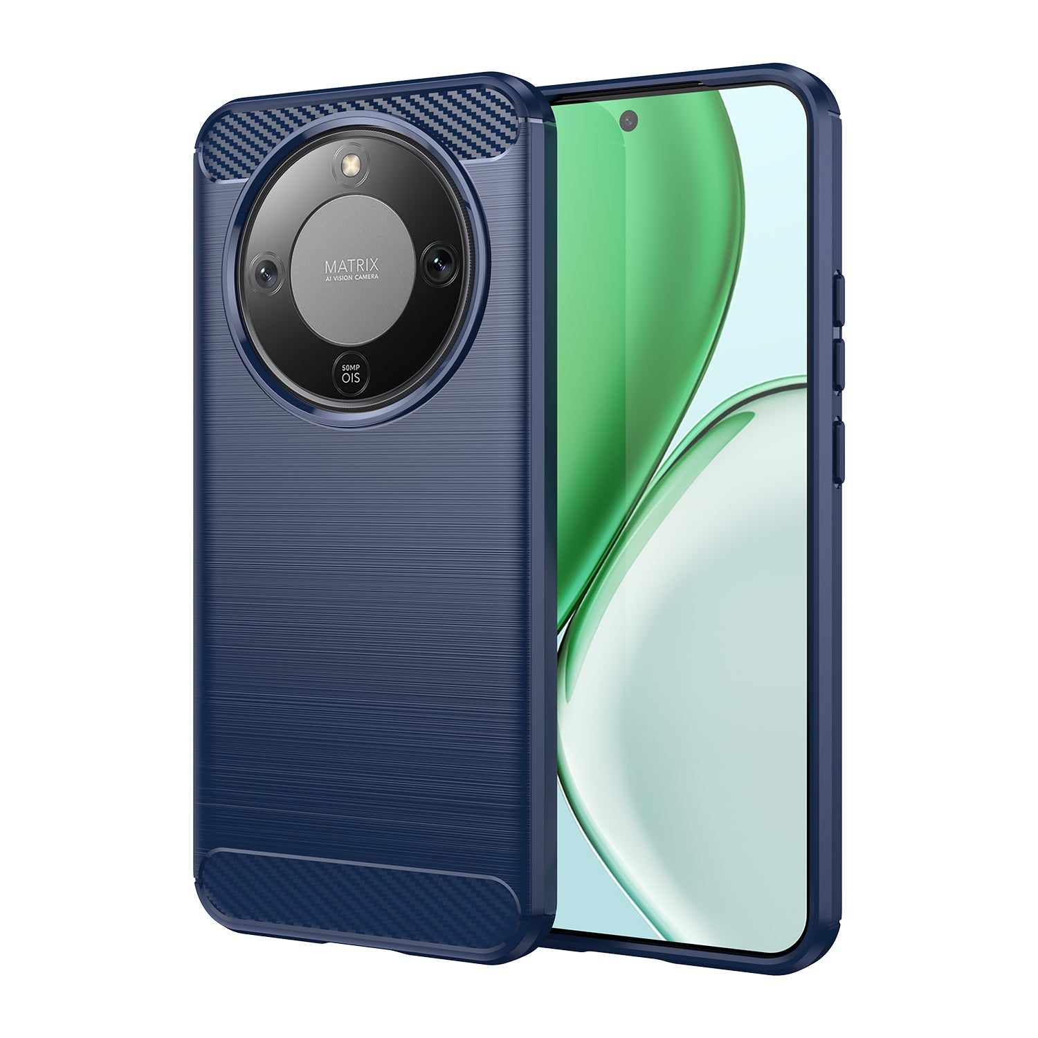 Honor X9d 5G Carbon Fibre TPU Case Slim Shockproof Cover Navy