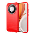 Honor X9d 5G Carbon Fibre TPU Case Slim Shockproof Cover Red - Red