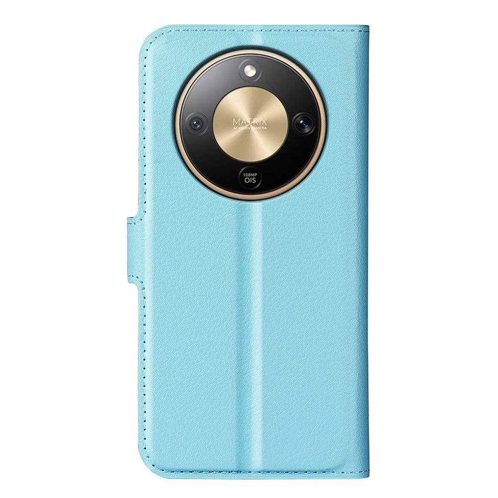 Wallet Case for Honor X9d 5G – PU Leather Flip Cover with Card Holder & Stand [LightBlue]