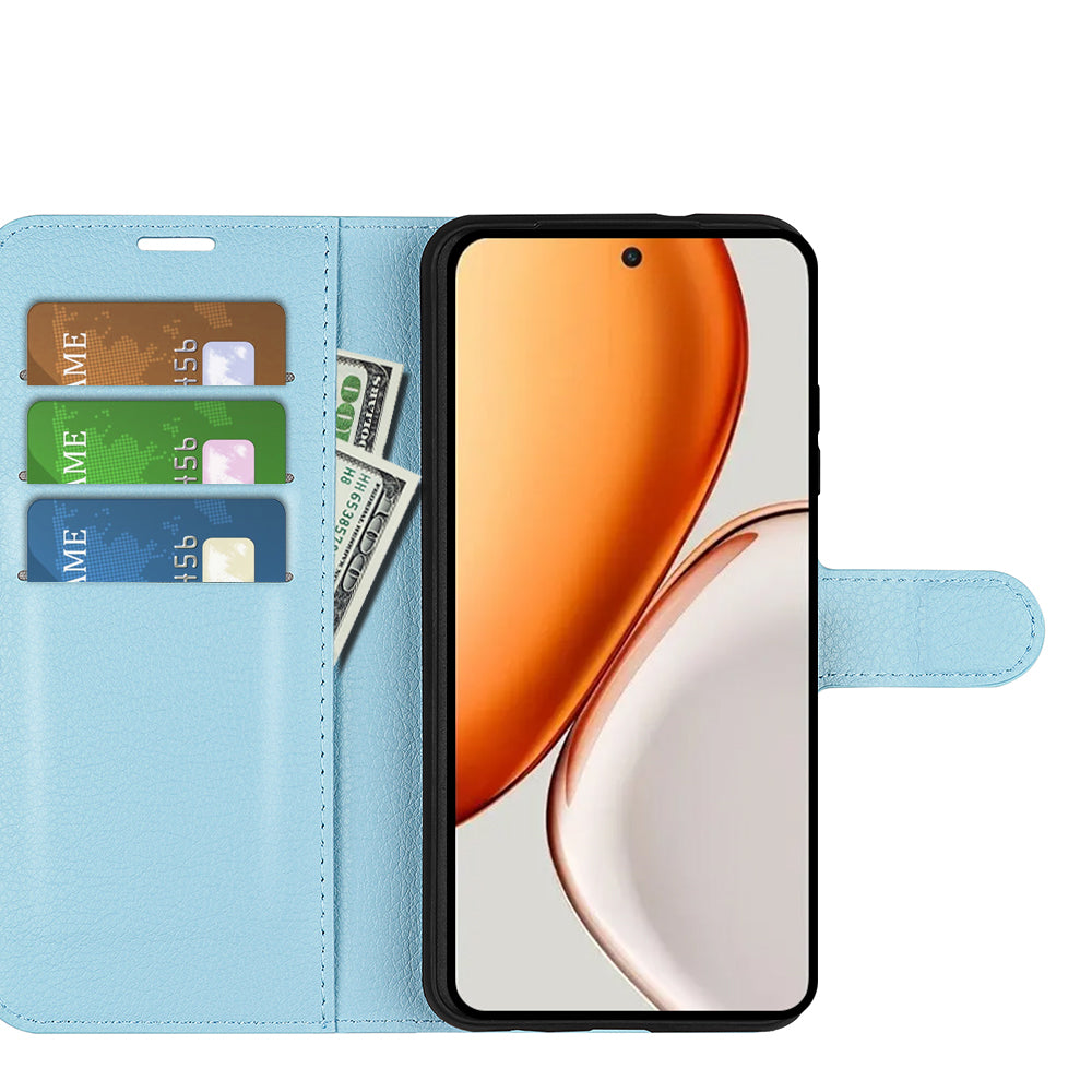 Wallet Case for Honor X9d 5G – PU Leather Flip Cover with Card Holder & Stand [LightBlue]