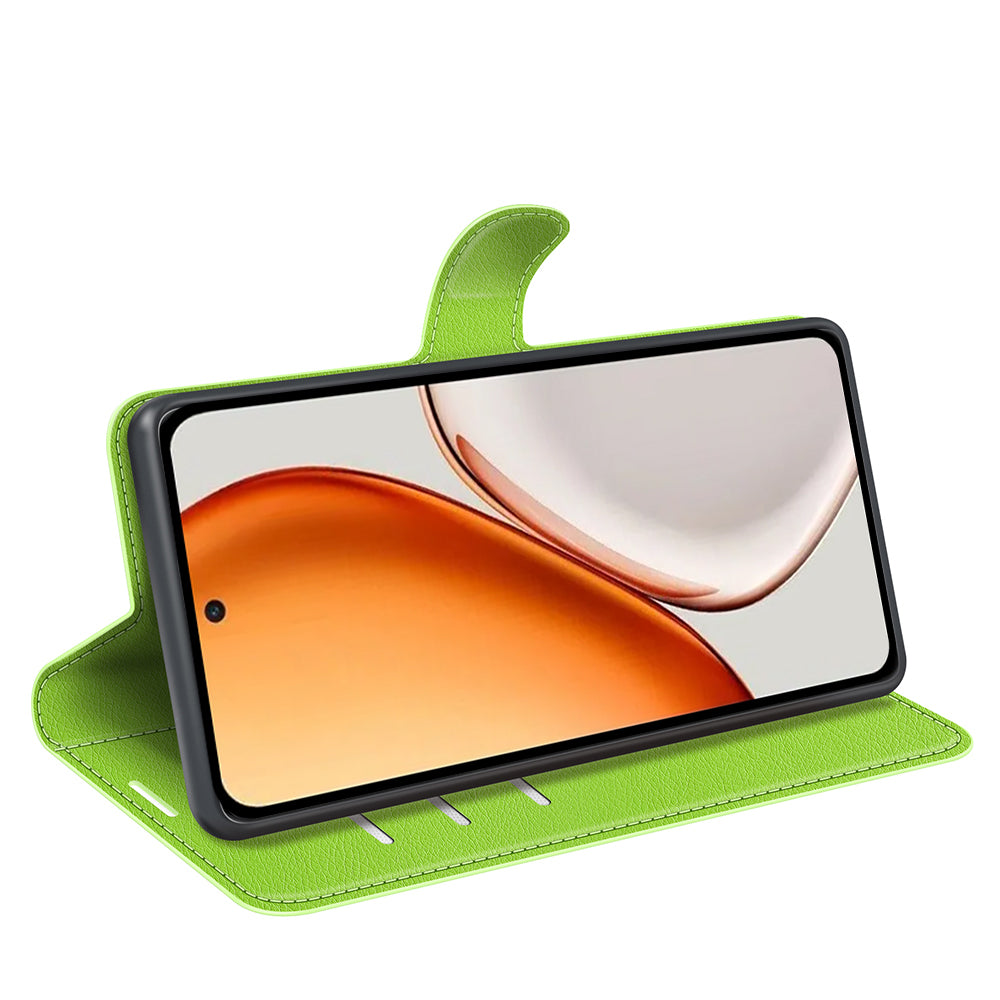 Wallet Case for Honor X9d 5G – PU Leather Flip Cover with Card Holder & Stand [Green]