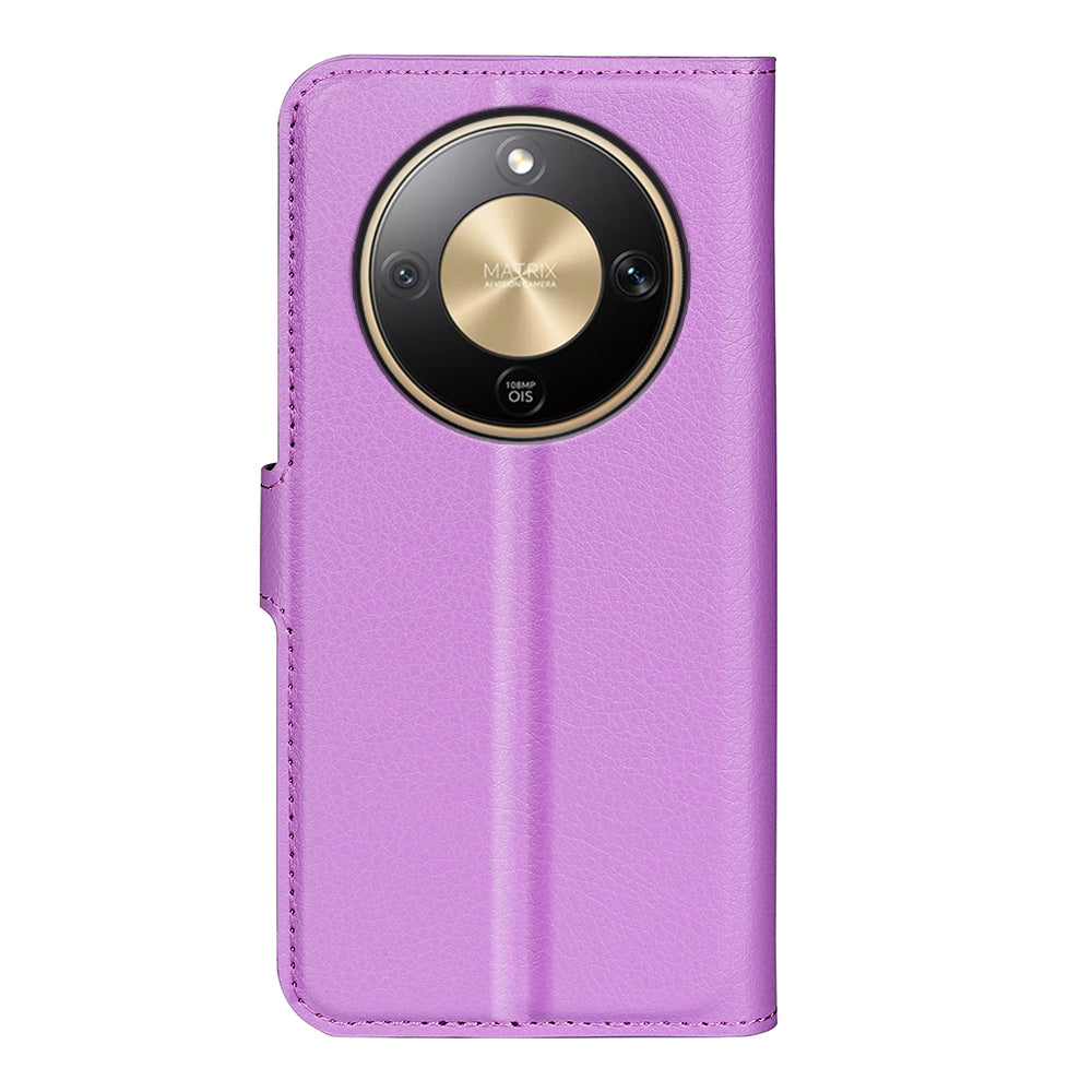 Wallet Case for Honor X9d 5G – PU Leather Flip Cover with Card Holder & Stand [Purple]