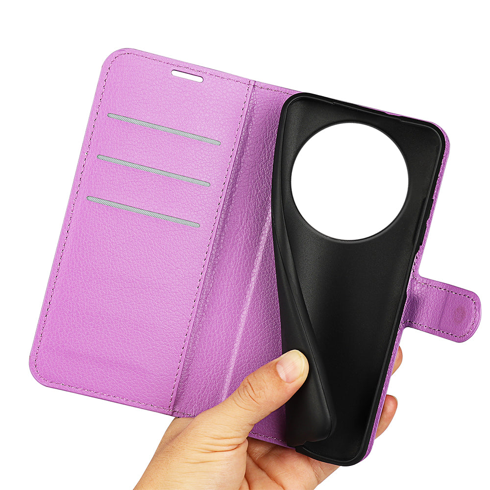 Wallet Case for Honor X9d 5G – PU Leather Flip Cover with Card Holder & Stand [Purple]