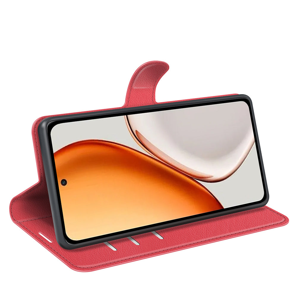 Wallet Case for Honor X9d 5G – PU Leather Flip Cover with Card Holder & Stand [Red]