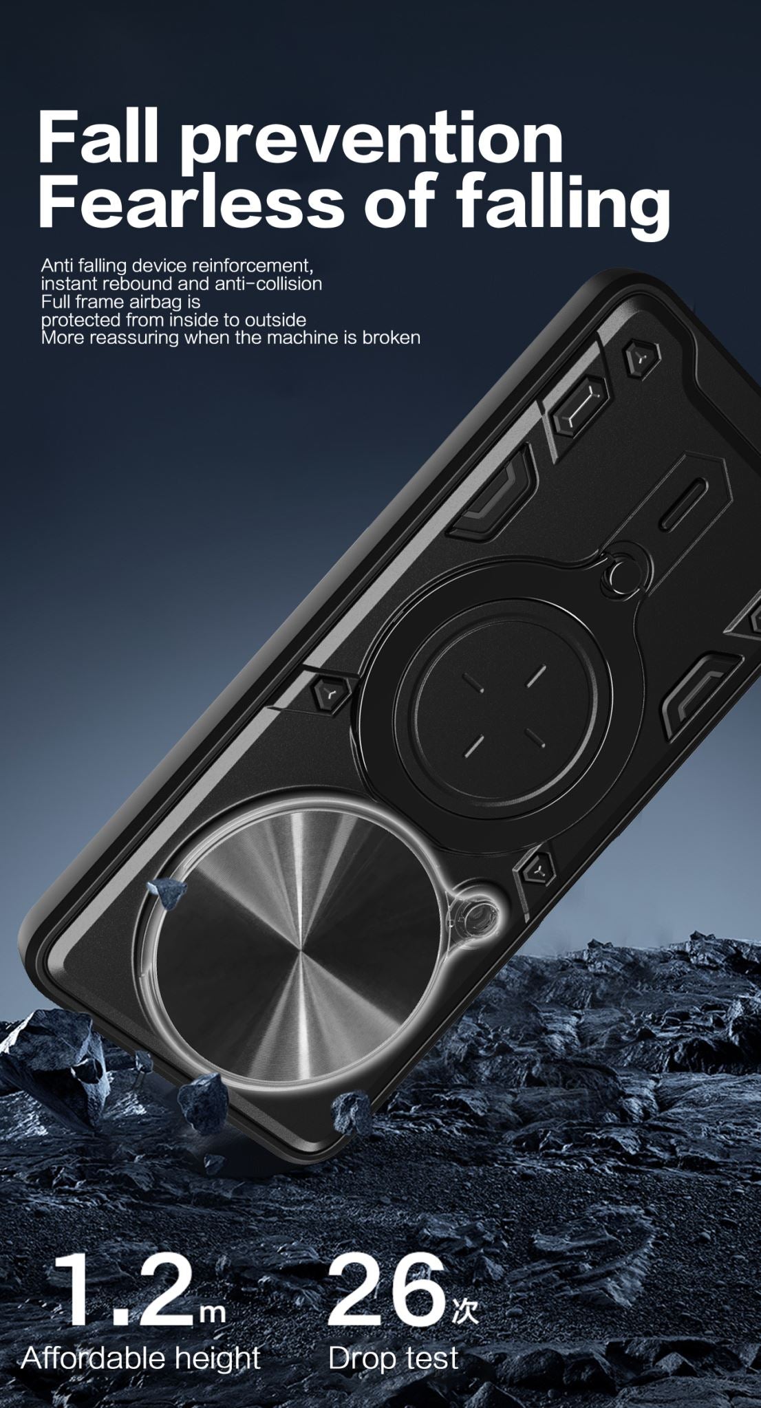 Honor X9d 5G Ring Kickstand Case w/ Camera Cover [Purple]