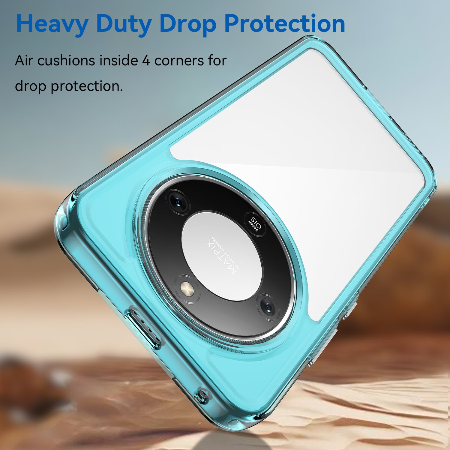 Honor X9d 5G Soft TPU Bumper Shockproof Cover Case [Clear Blue]