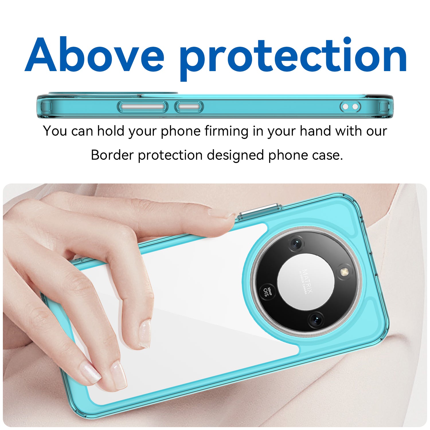 Honor X9d 5G Soft TPU Bumper Shockproof Cover Case [Clear Blue]