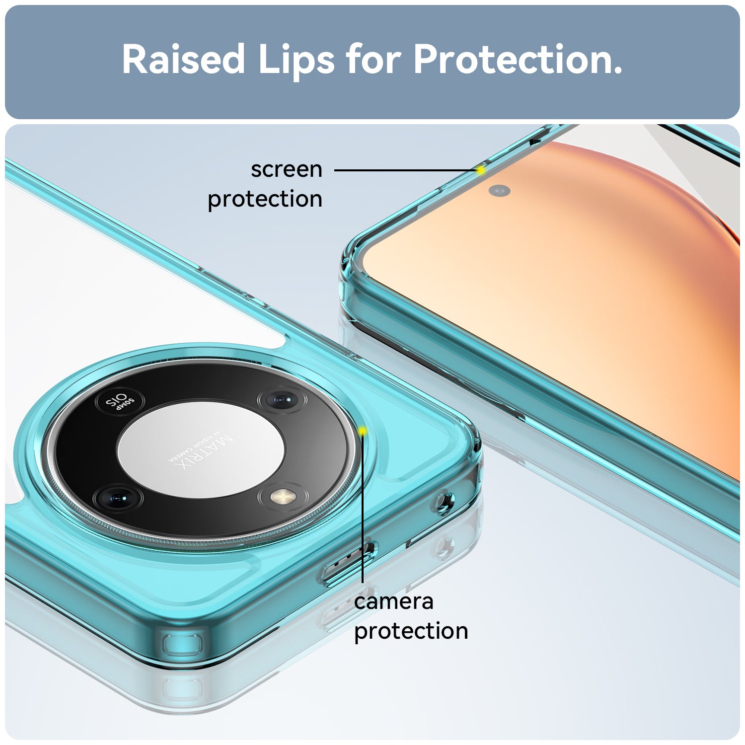 Honor X9d 5G Soft TPU Bumper Shockproof Cover Case [Clear Blue]