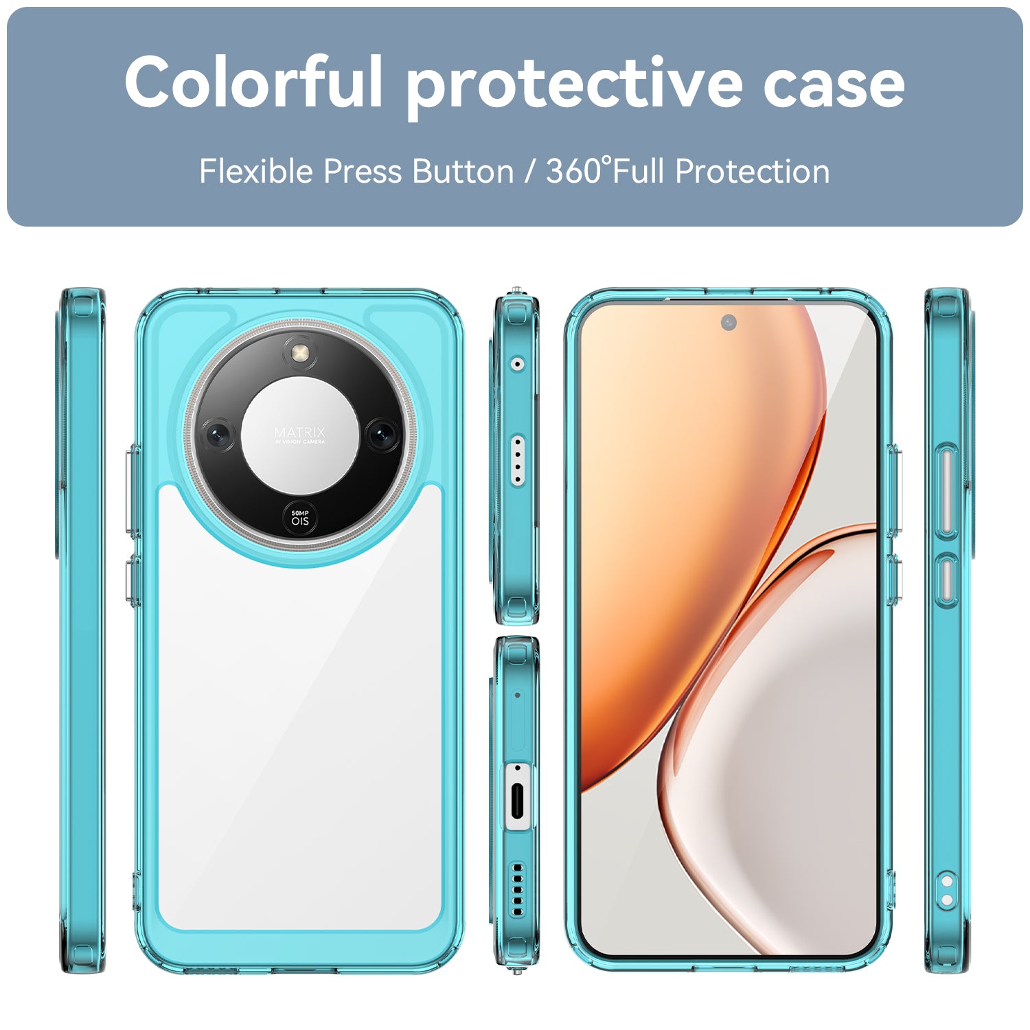 Honor X9d 5G Soft TPU Bumper Shockproof Cover Case [Clear Blue]