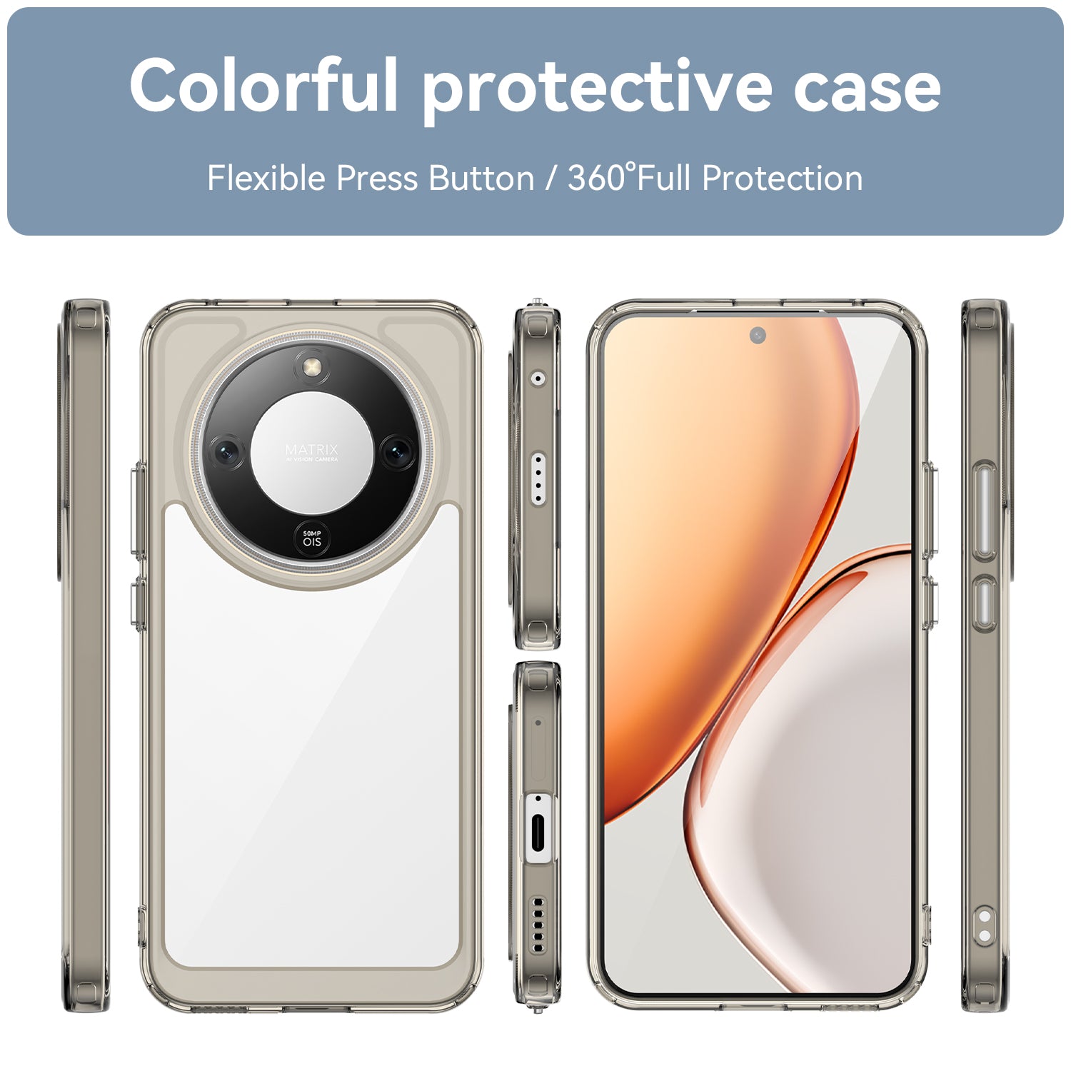 Honor X9d 5G Soft TPU Bumper Shockproof Cover Case [Clear Grey]