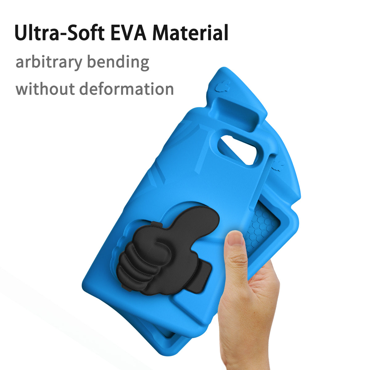 iPad 11 (A16, 2024) / iPad 10 / iPad Air 11"(M4-M2) Kids EVA Shockproof Thumb Stand Case (Blue)