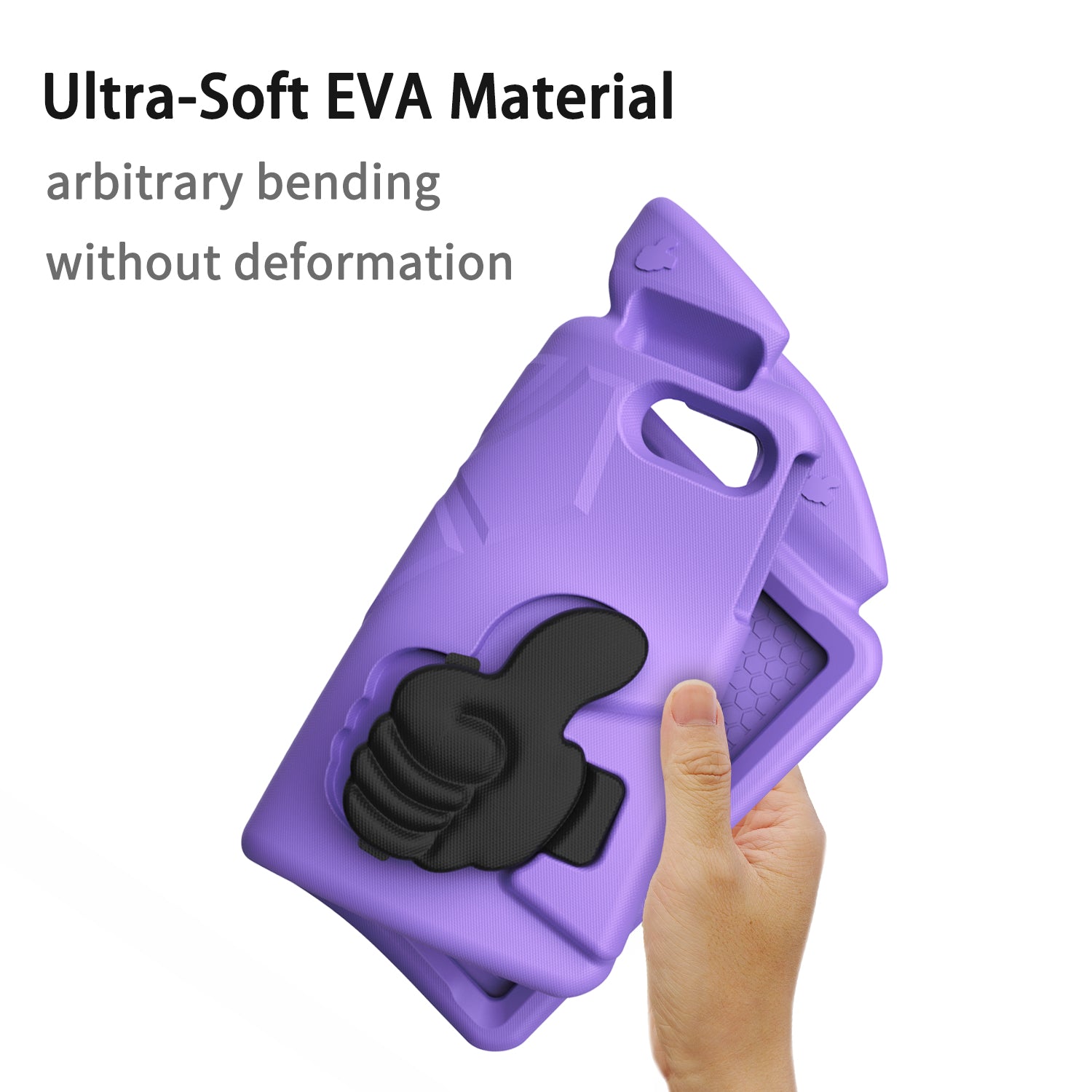 iPad 11 (A16, 2024) / iPad 10 / iPad Air 11"(M4-M2) Kids EVA Shockproof Thumb Stand Case (Purple)