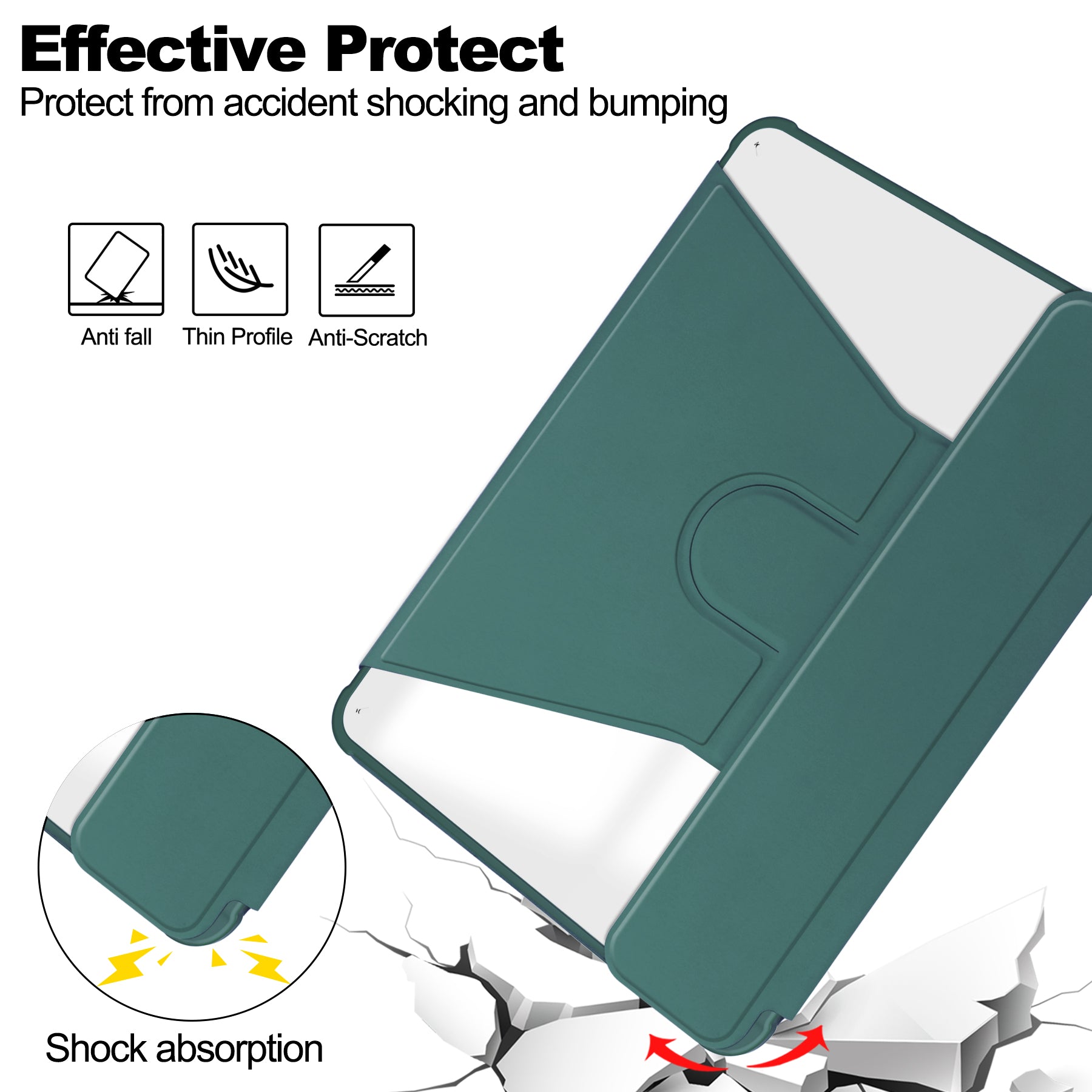 360° Rotating Keyboard Case for iPad Air 11 (M2 2024 / M3 2025) / Air 5/6 – Detachable Keyboard with Pencil Holder [Teal]