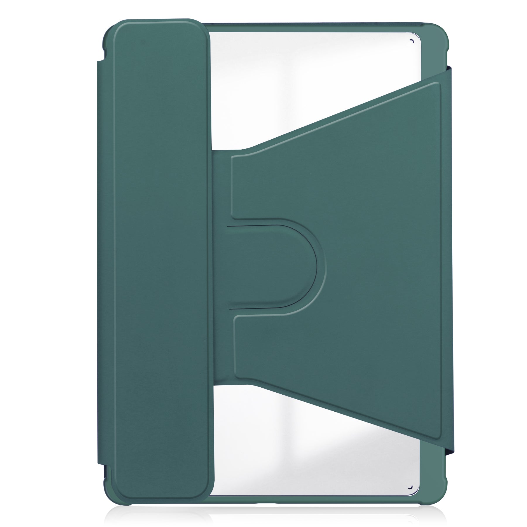 Rotating Acrylic Back PU Leather Case for iPad Air 13 (M2 2024 / M3 2025) with Pencil Holder [Teal]