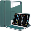 360° Rotating Keyboard Case for iPad Pro 11 (M4 2024 / M5 2025) – Detachable Keyboard with Pencil Holder [Teal] - Teal