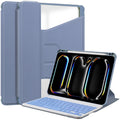 360° Rotating Keyboard Case for iPad Pro 11 (M4 2024 / M5 2025) – Detachable Keyboard with Pencil Holder [Lavender] - Lavender