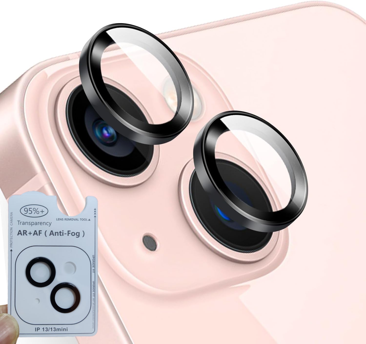 iPhone 13 / 13 Mini Eagle Eye AR+AF Camera Lens Protector with Removal Tool [Black]