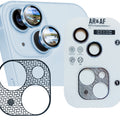 iPhone 14/14+ 15/15+ Eagle Eye AR+AF Lens Protector + Ultra-Thin Camera Island Film - Ice Blue - Ice Blue