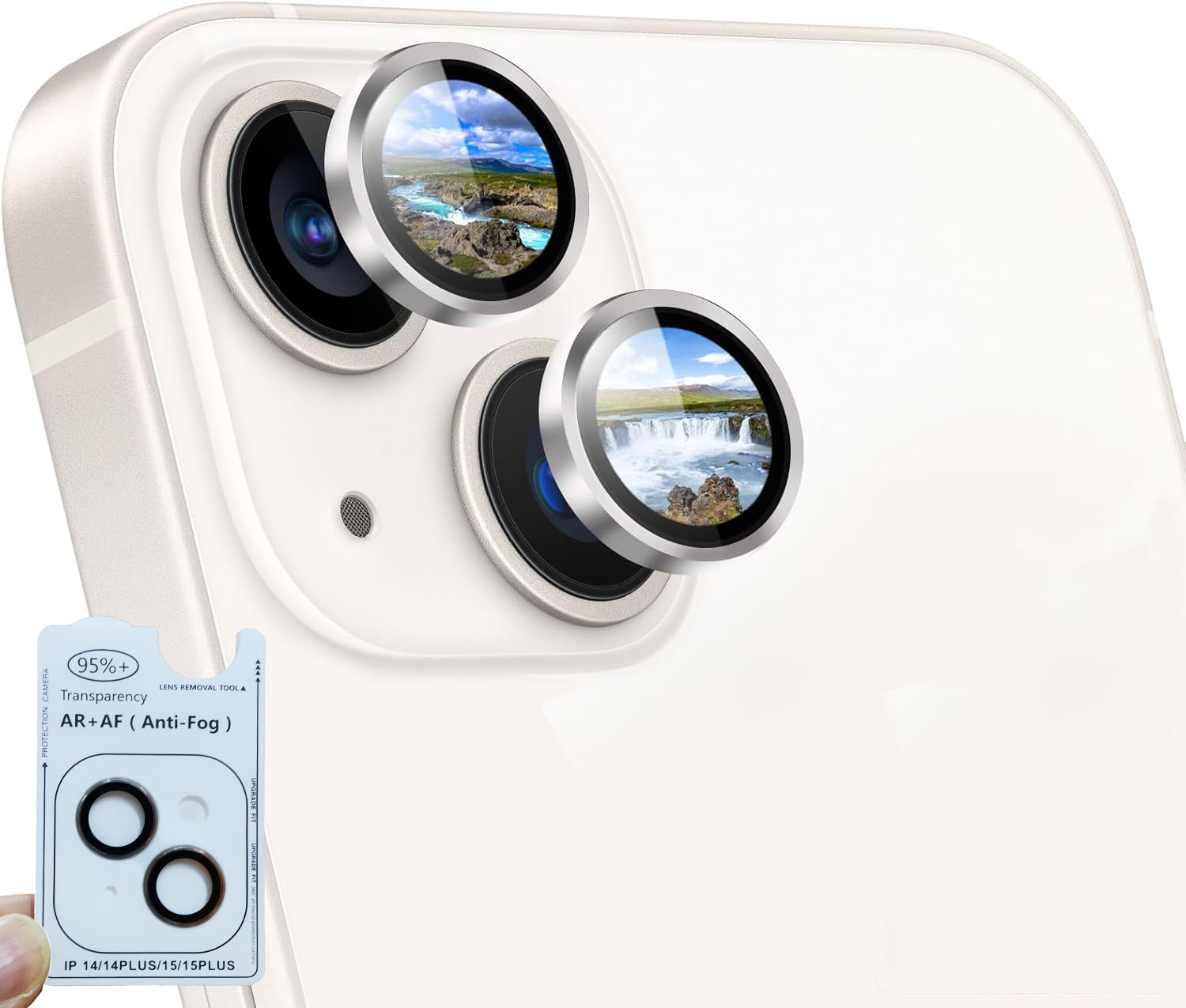 iPhone 14 / 14+ Eagle Eye AR+AF Camera Lens Protector with Removal Tool [Titanium Grey]