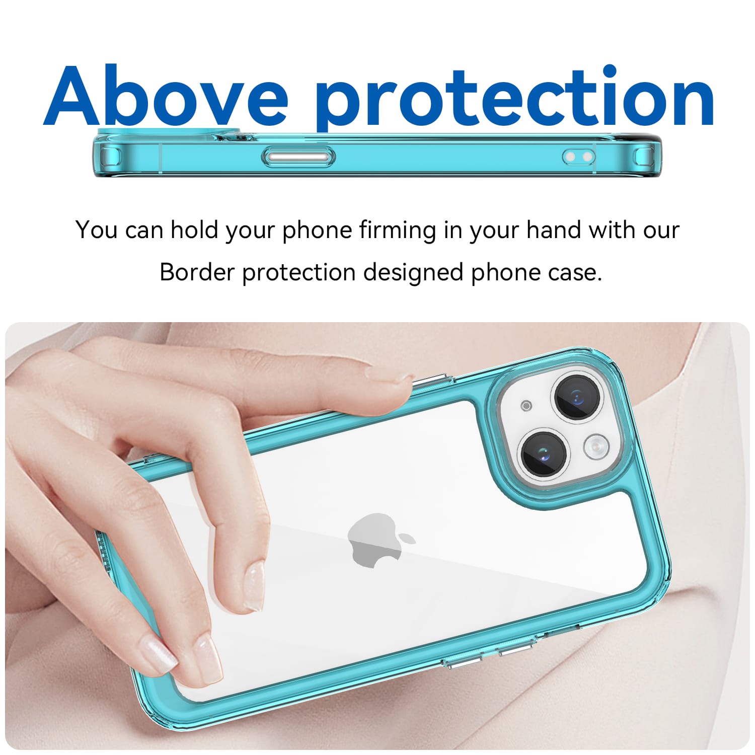 Apple iPhone 14 Soft TPU Bumper Case [Clear Blue]