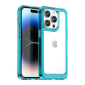 Apple iPhone 14 Pro Max Soft TPU Bumper Case [Clear Blue] - Clear Blue