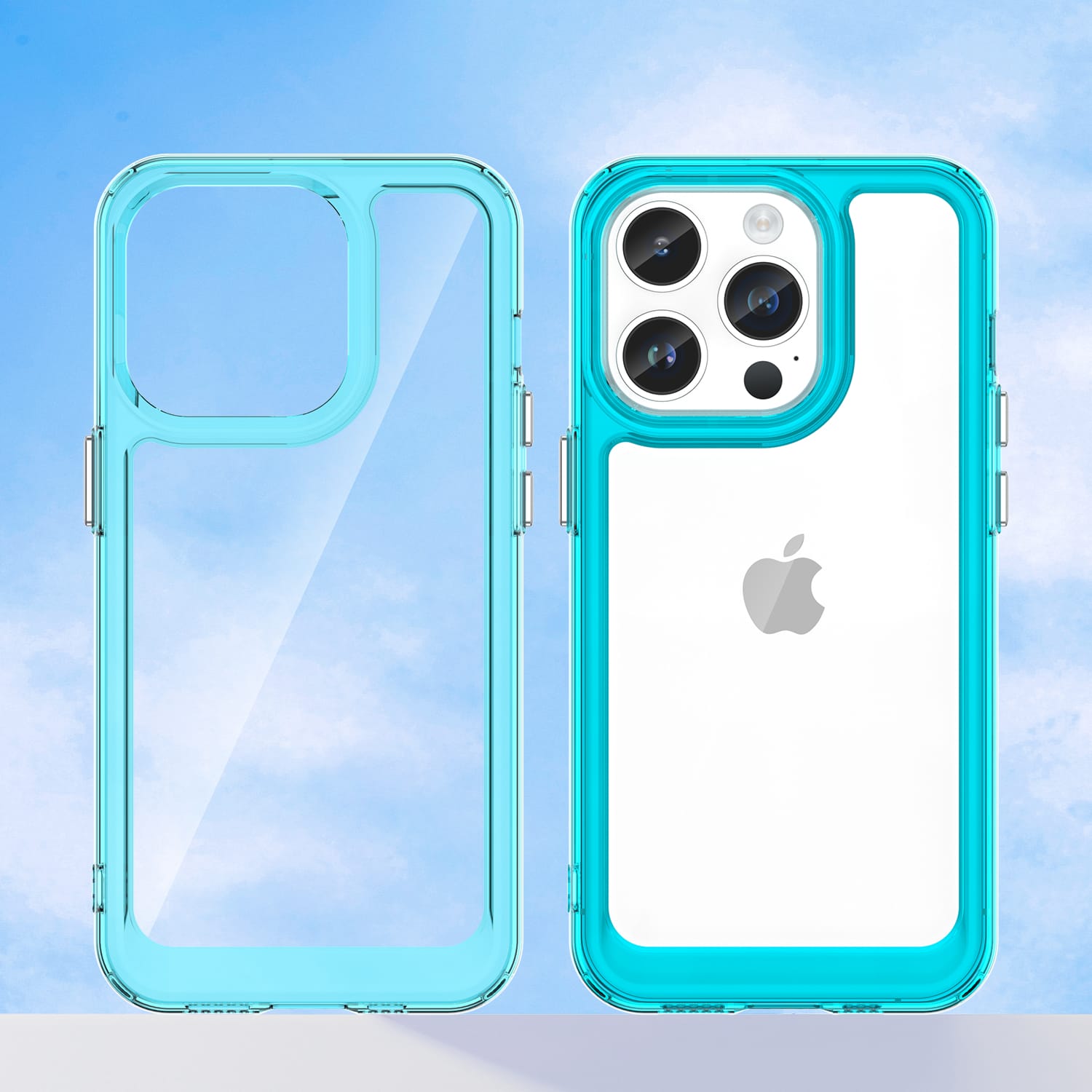 Apple iPhone 14 Pro Max Soft TPU Bumper Case [Clear Blue]